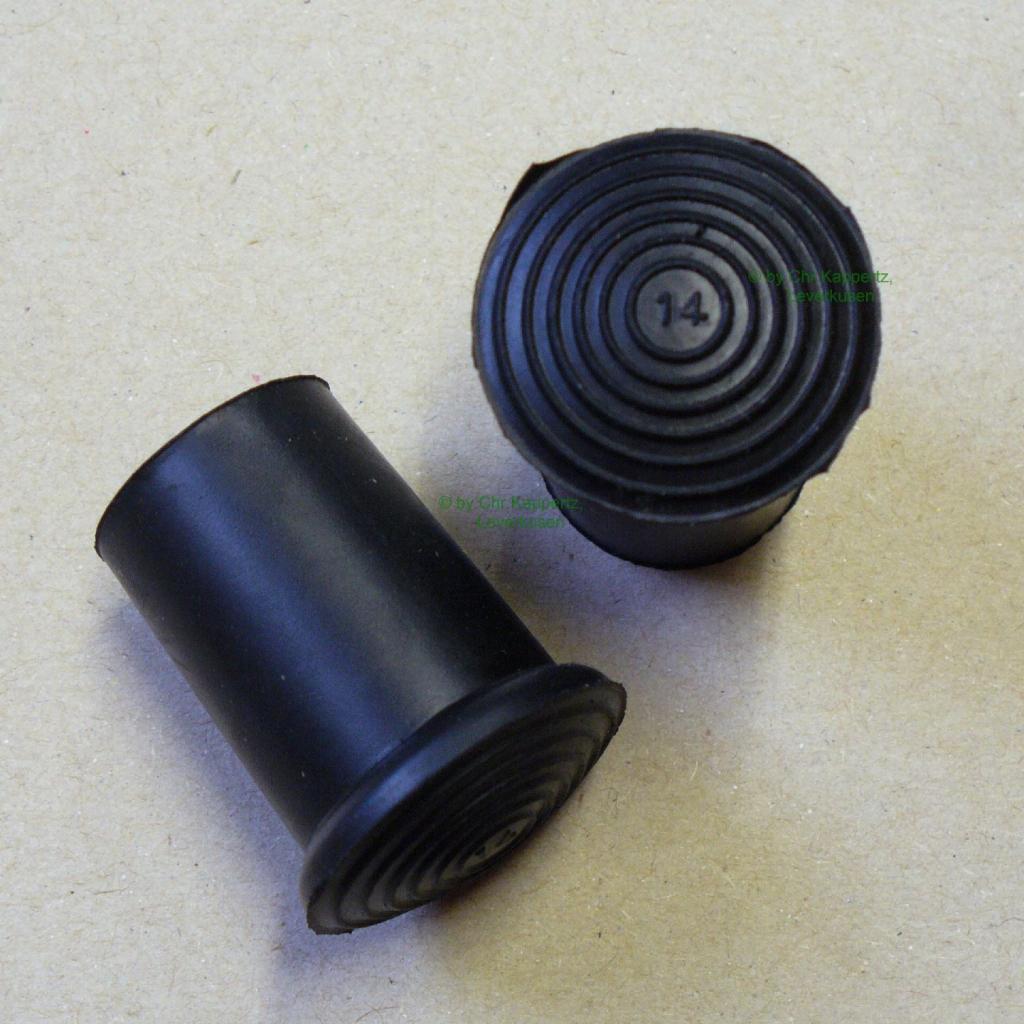 Gummipuffer für Stützschirme erhöhen die Rutschsicherheit